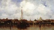 Jacob Maris Dutch Town on the Edge of the Sea Spain oil painting artist